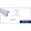 Waterproof seal on top & bottom of glass --- rubber strip door seal